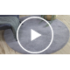 Modern washing carpet LINDO circle grey, anti-slip, shaggy