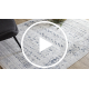 DISTIN 0833A navy blue / blue / white modern carpet - Boho, vintage, fringes