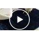 Carpet VISCO dark blue 10 plush, IMITATION OF RABBIT FUR