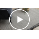 Wool carpet TAHAR 99003F cream / grey - HAND-WOVEN Lines, fringes