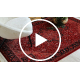 ORIENT Y307 carpet burgundy / black Frame, classic, ornament, with fringes